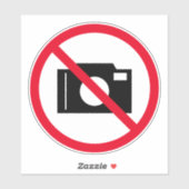 Keine Fotos Verbotene Vinyl-Aufkleber Aufkleber (Blatt)
