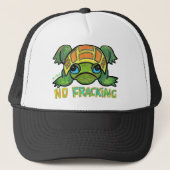 KEINE FRACKING SCHILDKRÖTE Baseballmütze Truckerkappe (Vorderseite)