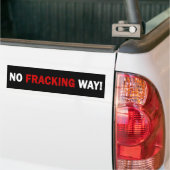 KEINE FRACKING WEISE! Autoaufkleber (Schwarzes) (Auf Lkw)