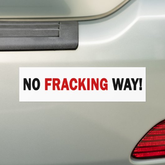 KEINE FRACKING WEISE! Autoaufkleber (weiß) (Auf Auto)