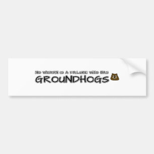 Keine Frau ist ein Versager, der Groundhogs hat Autoaufkleber