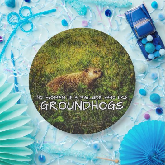 Keine Frau ist ein Versager, der Groundhogs-Teller Pappteller (Party)