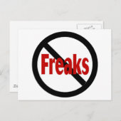Keine Freaks Postkarte (Vorne/Hinten)