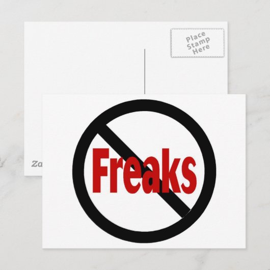 Keine Freaks Postkarte (Vorne/Hinten)