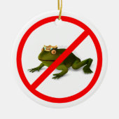 Keine Frösche mehr! Keramikornament (Vorne)