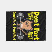 Keine Furz Funny Gym Fitness Cat Workout Weightlif Fleecedecke (Vorderseite (Horizontal))