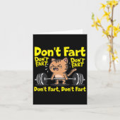 Keine Furz Funny Gym Fitness Cat Workout Weightlif Karte (Gelbe Blume)