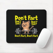 Keine Furz Funny Gym Fitness Cat Workout Weightlif Mousepad (Mit Mouse)
