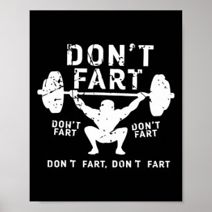 Keine Furz Funny Squat Snatch Fitness Gym Übung Poster