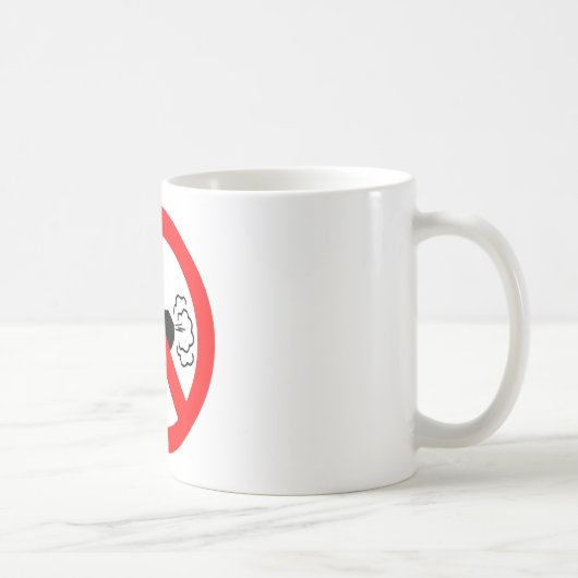 Keine Furz-Zone Kaffeetasse (Rechts)