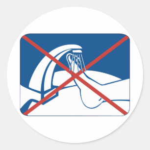 Keine Füße, die im Wannen-Zeichen, Thailand sich Runder Aufkleber