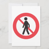 Keine Fußgängerzone Einladung (Vorderseite)