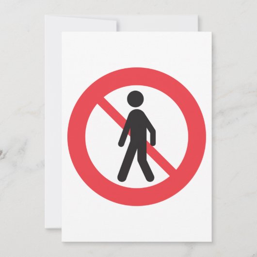 Keine Fußgängerzone Einladung (Vorderseite)