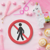 Keine Fußgängerzone Pappteller (Party)