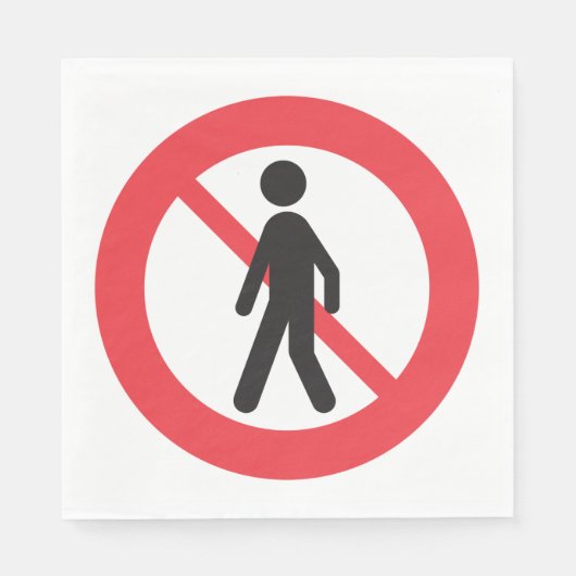 Keine Fußgängerzone Serviette (Vorderseite)