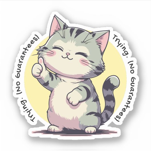 Keine Garantien – Ehrliches Leben Aufkleber (Vorderseite)