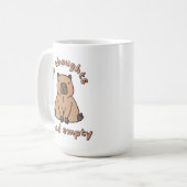 Keine Gedanken Kopf Leere Capybara Funny Meme Kaffeetasse (Vorderseite Links)