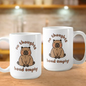 Keine Gedanken Kopf Leere Capybara Funny Meme Kaffeetasse