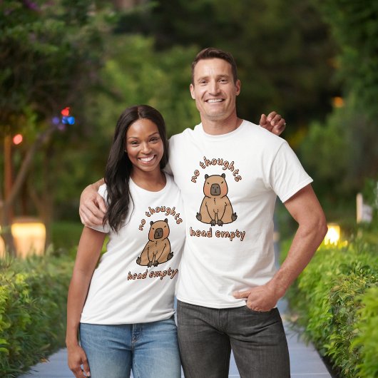 Keine Gedanken Kopf Leere Capybara Funny Meme T-Shirt