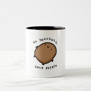 Keine Gedanken, nur Kartoffel Zweifarbige Tasse