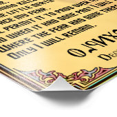 Keine gegen Angst bei Fremen Fotodruck (Ecke)