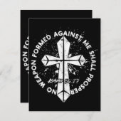 Keine gegen mich geschaffene Waffe wird dem Glaube Begleitkarte (Vorne/Hinten)