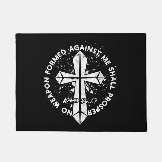 Keine gegen mich geschaffene Waffe wird dem Glaube Fußmatte (Vorderseite)