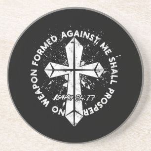 Keine gegen mich geschaffene Waffe wird dem Glaube Getränkeuntersetzer