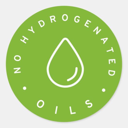 Keine gehärteten Öle Runder Aufkleber (Vorderseite)