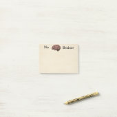 Keine Gehirnnachrichten Post-it Klebezettel (Auf Schreibtisch)