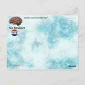 Keine Gehirnwahl Postkarte (Rückseite)