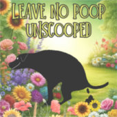 Keine Gekackt Vinyl-Aufkleber mit individueller Au Aufkleber (Vorderseite)