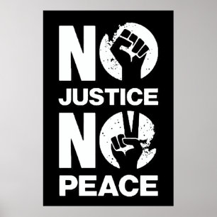 Keine Gerechtigkeit für Frieden Poster