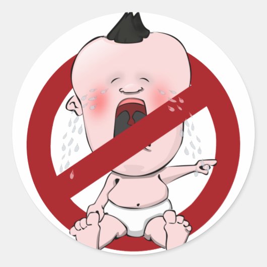 KEINE GESCHÄFTE - KEINE SCHNITTEN RUNDER AUFKLEBER (Vorderseite)