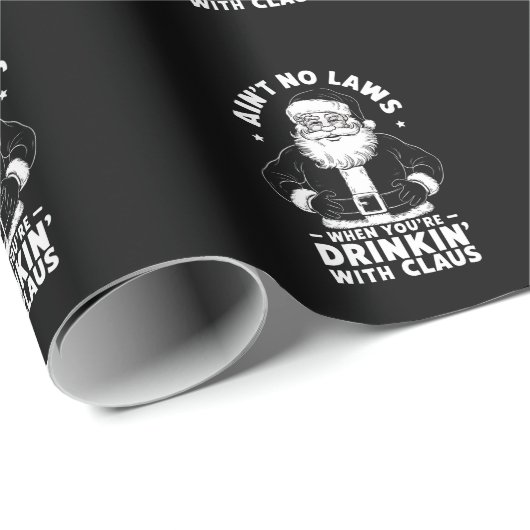 Keine Gesetze beim Trinken mit Claus Christ Geschenkpapier (Rolleneckpunkt)