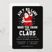Keine Gesetze trinken mit Weihnachten-Party Einladung (Vorne/Hinten)