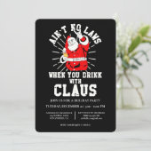 Keine Gesetze trinken mit Weihnachten-Party Einladung (Stehend Vorderseite)