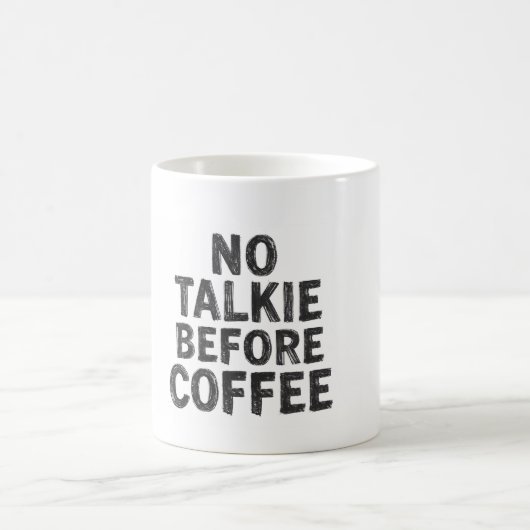Keine Gespräche vor dem Kaffeebecher Kaffeetasse (Mittel)
