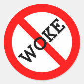 Keine Geweckt Runder Aufkleber (Vorderseite)