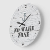 Keine Geweckt Zone Kratzerholz + Anker Nautik Große Wanduhr (Winkel)