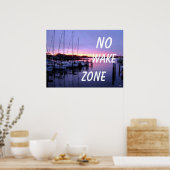 Keine Geweckt Zone Marina Sunset Poster (Küche)