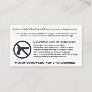 Keine Gewehre Karte erlaubt