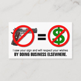 "Keine Gewehre kein Geld-" Missouri Visitenkarte