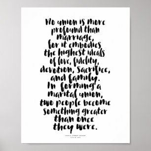 Keine Gewerkschaft ist ein umfangreicheres Heirats Poster