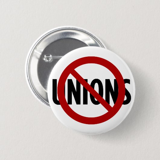 Keine Gewerkschaften Button (Vorne & Hinten)