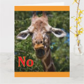 Keine Giraffe Karte (Gelbe Blume)