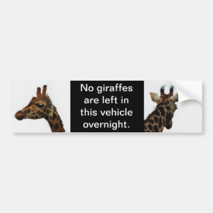 keine Giraffen verlassen hinter Autoaufkleber