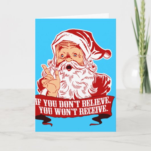 Keine Gläubigen Feiertagskarte (Vorderseite)