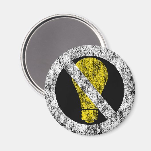 keine Glühbirnen Magnet (Vorderseite/Rückseite)