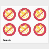 Keine Gluten- oder Weizen-Lebensmittelallergie Cel Runder Aufkleber (Blatt)